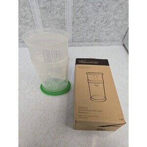 The Pampered Chef Herb Keeper #1787 Sheer with Green Lid - Open Box